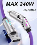 4-in-1 PD USB 240W Fast Charging Cable