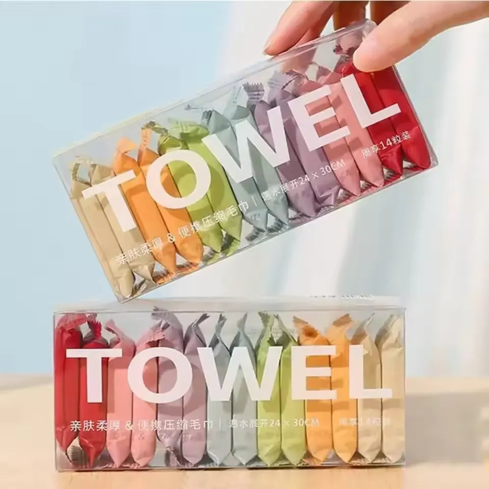 14 Pcs Disposable Portable Travel Towel