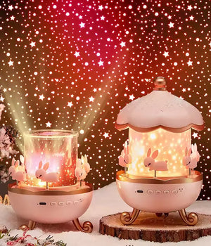 Creative Rechargeable Rotating Night Light Projector