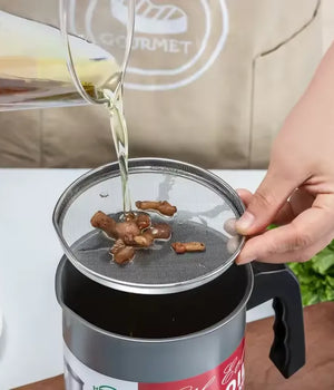 Multi-Usable Kitchen Oil Strainer Pot