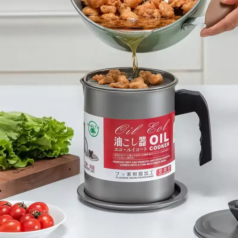 Multi-Usable Kitchen Oil Strainer Pot