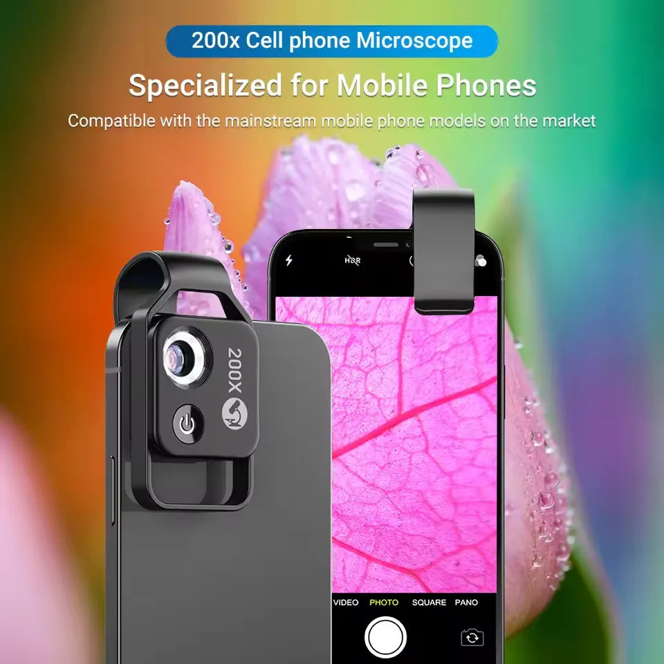 200X Microscope Universal Lens For Phone Camera
