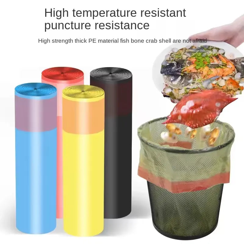 High Quality Kitchen Garbage Bags With Handle (5 Rolls)