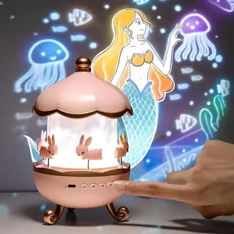 Creative Rechargeable Rotating Night Light Projector