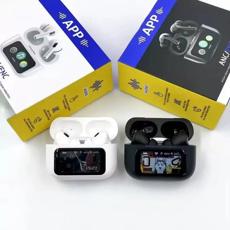 A9 Pro App Supported ANC/ENC Touch Display Wireless Earbuds