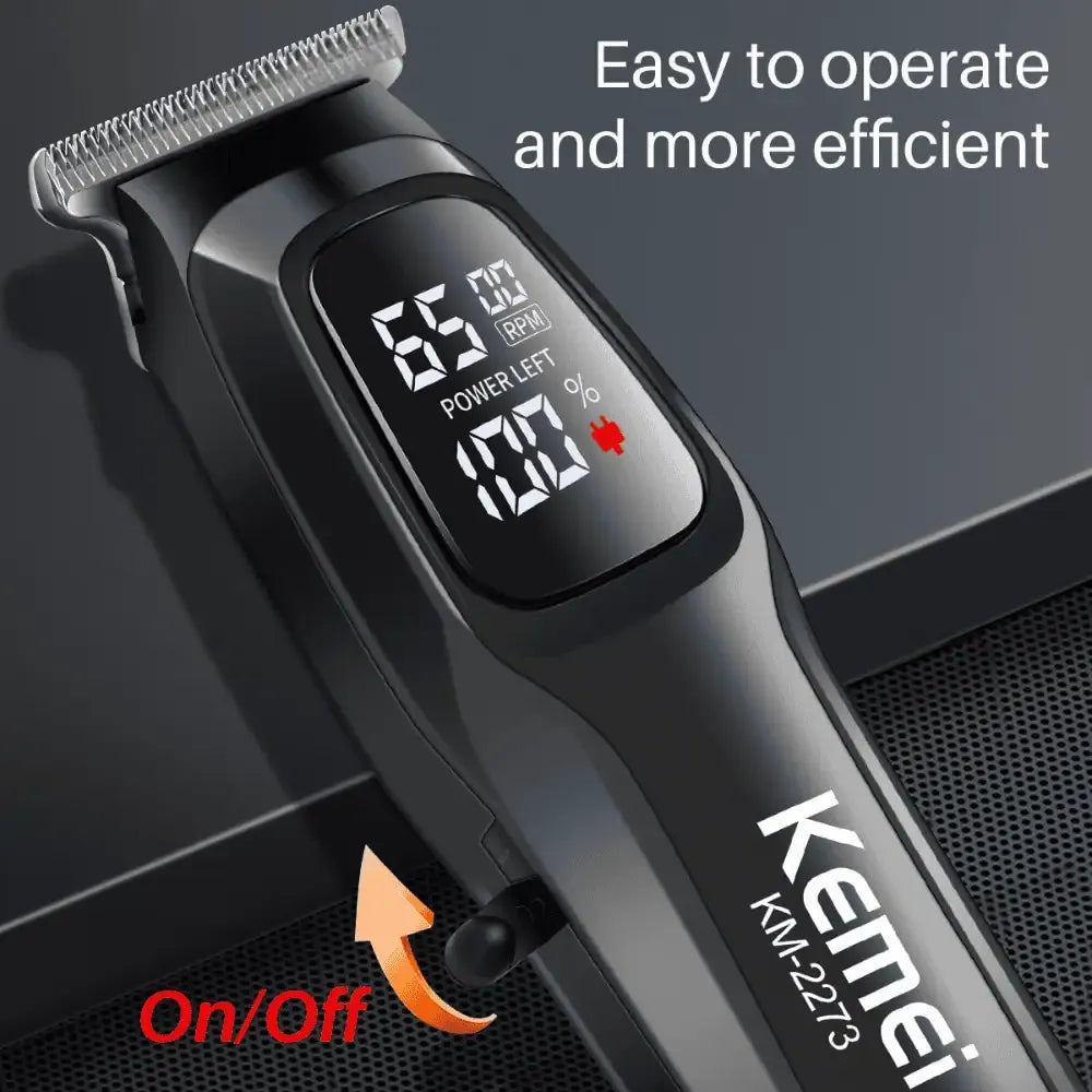 Kemei Professional Smart Display Rechargeable Trimmer