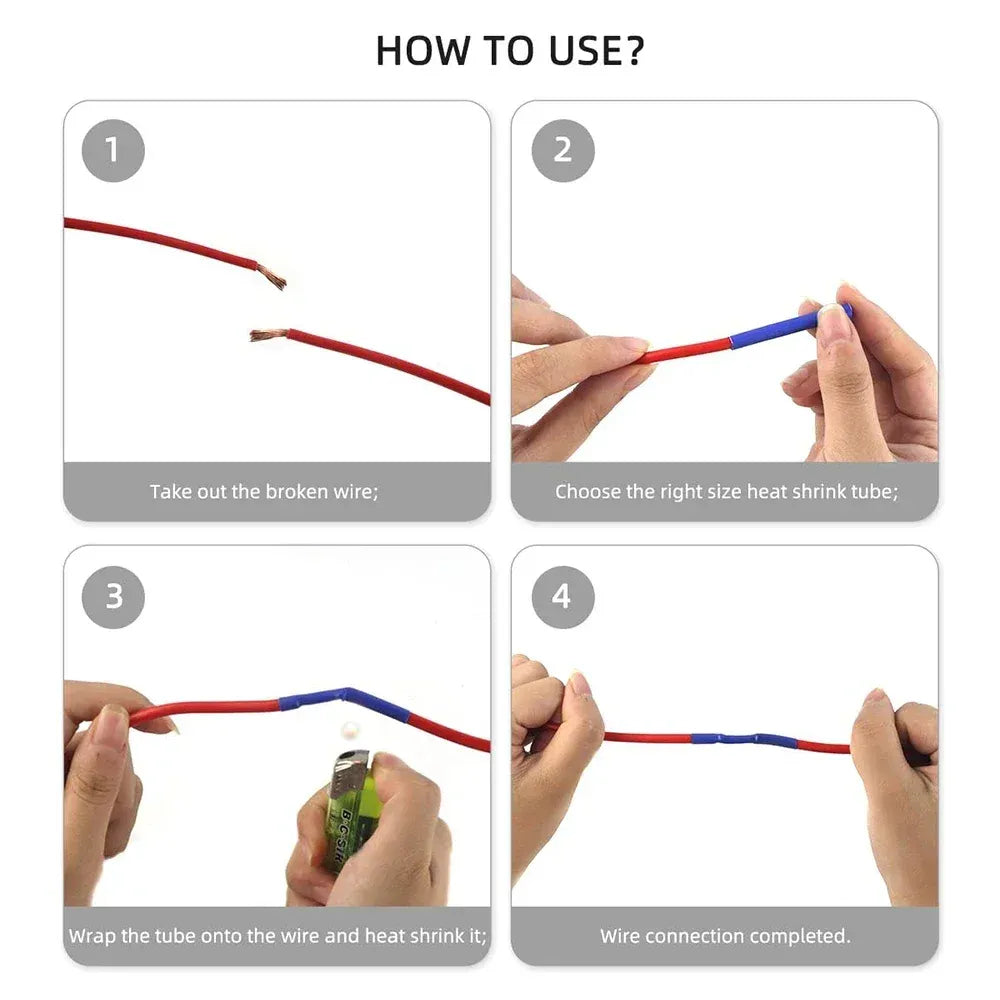 Heat Shrink Cable Repair Tube (164 Pcs)