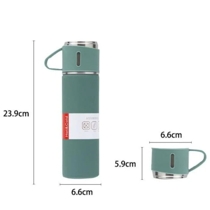 Double-Layer Stainless Steel Vacuum Flask Set