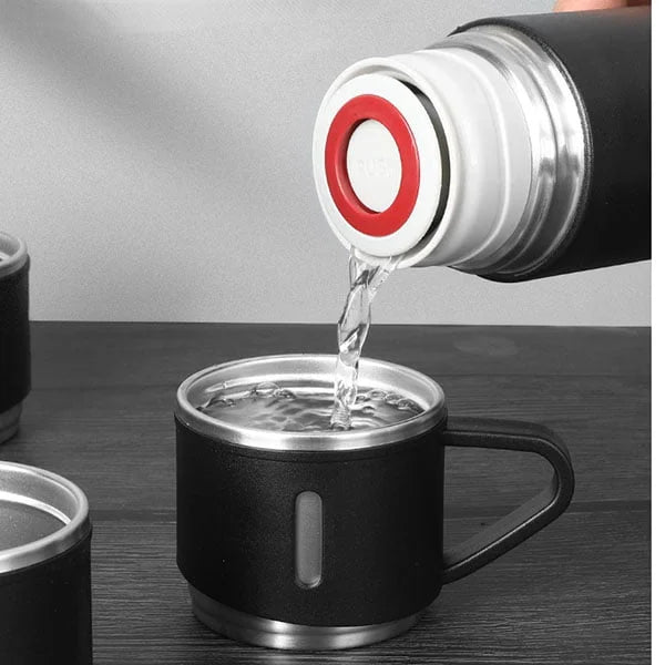 Double-Layer Stainless Steel Vacuum Flask Set