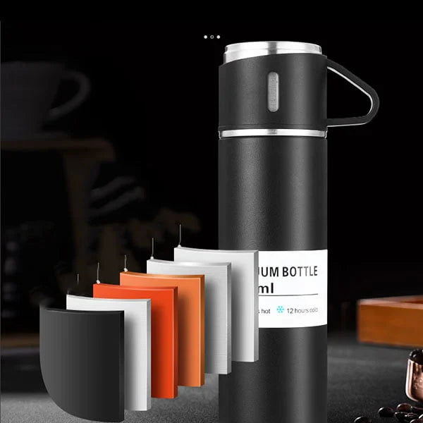 Double-Layer Stainless Steel Vacuum Flask Set
