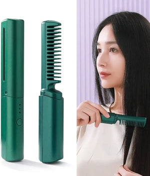 Portable Mini Electric Hair Straightener Comb